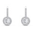 Glittering silver earrings with zircons EA118W