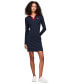 Фото #1 товара Women's Ribbed Badge-Logo Polo Dress