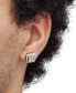 ფოტო #2 პროდუქტის Men's Lab Grown Diamond Halo Square Cluster Stud Earrings (1/2 ct. t.w.) in 10k Gold