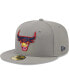 Men's Gray Chicago Bulls Color Pack 59FIFTY Fitted Hat