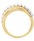 ფოტო #4 პროდუქტის EFFY® Freshwater Pearl (2mm) & Diamond (1/10 ct. t.w.) Crossover Statement Ring in 14k Gold