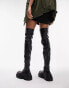 Фото #4 товара Topshop Tyson over the knee boot in black