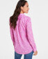 ფოტო #4 პროდუქტის Women's Button-Front Crepe Shirt, Created for Macy's