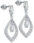 Silver earrings with crystals 436 001 00412 04