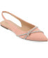 ფოტო #1 პროდუქტის Women's Rebbel Rhinestone Knot Slingback Flats