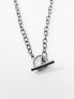 Фото #3 товара Icon Brand fluidity T-bar chain necklace in gunmetal