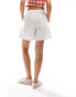 JJXX linen blend pull on shorts in white