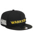 Фото #3 товара Men's Black Golden State Warriors Post-Up Pin Mesh 9FIFTY Snapback Hat