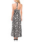 ფოტო #2 პროდუქტის Women's Halter-Neck Leg-Slit Sleeveless Maxi Dress