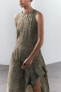 Фото #4 товара Платье миди асимметричного кроя — коллекция zw ZARA