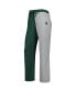 Women's Green, Gray Michigan State Spartans Colorblock Cozy Tri-Blend Lounge Pants