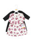 ფოტო #2 პროდუქტის Baby Girls Cotton Dresses, Burgundy Rose