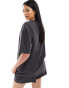 Фото #2 товара Calvin Klein intense power lounge crewneck t-shirt in charcoal grey