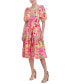 ფოტო #3 პროდუქტის Women's Floral-Print Puff-Sleeve Midi Dress