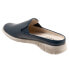 Фото #5 товара Trotters Uma T2238-400 Womens Blue Narrow Leather Mule Flats Shoes