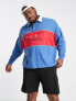 ASOS DESIGN oversized long sleeve rugby polo in blue & red colour block with France print