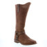 Abilene Boots 9195 Womens Brown Leather Slip On Cowboy Western Boots