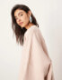 ASOS EDITION premium heavy weight sweatshirt with seam detailing in faded pink