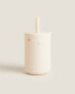 Children's heart silicone tumbler with straw