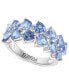 EFFY® Tanzanite Trillion Double Row Ring (3-1/3 ct. t.w.) in Sterling Silver