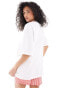 ASOS DESIGN oversized t-shirt with chilli graphic in white