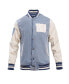 Men's Denim Distressed New York Giants Varsity Blues Full-Snap Varsity Jacket