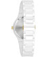 ფოტო #3 პროდუქტის Women's Millennia Diamond Accent White Ceramic Bracelet Watch 35mm