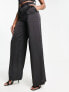 Фото #4 товара Weekday Riley co-ord wide leg satin trousers in black