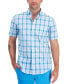 Фото #1 товара Men's Mike Regular-Fit Stretch Plaid Button-Down Poplin Shirt, Created for Macy's