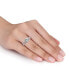 ფოტო #2 პროდუქტის Aquamarine (5/8 ct. t.w.) & Diamond (1/6 ct. t.w.) Infinity Bridal Set in 10k Rose Gold