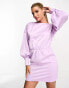 Фото #2 товара In The Style exclusive satin mini tie back dress in lilac