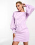 Фото #1 товара In The Style exclusive satin mini tie back dress in lilac