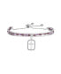 Фото #1 товара Cubic Zirconia Amethyst Cross Cuff Bangle Bracelet