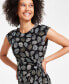 ფოტო #4 პროდუქტის Women's Printed Tie-Waist Dress