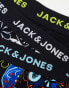 Jack & Jones 3 pack trunks in skull print