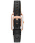 ფოტო #3 პროდუქტის Women's Raquel Three-Hand Date Black Genuine Leather Watch, 23mm