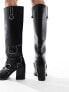 Public Desire Nashville knee boot with hardware in black