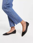 Truffle Collection Wide Fit pointed ballet flats in black