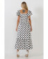 Фото #3 товара Women's Polka Dot Puff Sleeve Maxi Dress