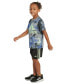 ფოტო #4 პროდუქტის Little & Toddler Boys Printed T-Shirt & 3-Stripe Shorts, 2 Piece Set