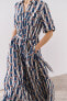 Фото #4 товара Платье из ткани с геометрическим принтом — zw collection ZARA