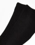 Topshop slinky ribbed socks in black