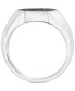 EFFY® Men's Black Sapphire Hexagon Ring (3/4 ct. t.w.) in Sterling Silver
