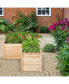 Фото #3 товара L-Shaped Deep Root Planter Box Wooden Raised Garden Bed with Open-Ended Base