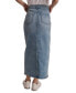 ფოტო #2 პროდუქტის Women's Denim Slit-Front Maxi Skirt
