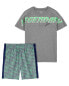 Фото #2 товара Kid 2-Piece Graphic Tee & Active Jersey Practice Short Set 4