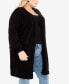 Фото #3 товара Plus Size Leona Long Sleeve Cardigan Sweater