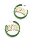 Фото #1 товара Boston Celtics Enamel Hoop Earrings