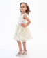 Little Girls Sleeveless 3D Floral Embroidered Social Dress
