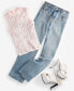 Фото #10 товара Women's Embellished-Chain Straight-Leg Denim Jeans